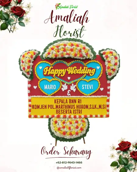 Papan Bunga Pernikahan Teluk Elpaputih